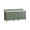 James Martin Vanities Brittany 72in Double Vanity, Smokey Celadon w/ 3 CM Eternal Jasmine Pearl Top 650-V72-SC-3EJP - alternate 3